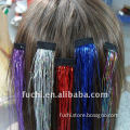 2011 Fashion Sparkling Hair Tinsel With Clip in Different Colors